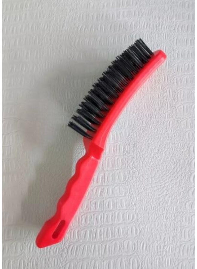 Emerald Steel Wire Brush with PVC Handle 250g | Heavy Duty Rust & Paint Removal Brush | Strong Metal Bristles Cleaning Tool for Workshop, Garage & Home Use - Image 2