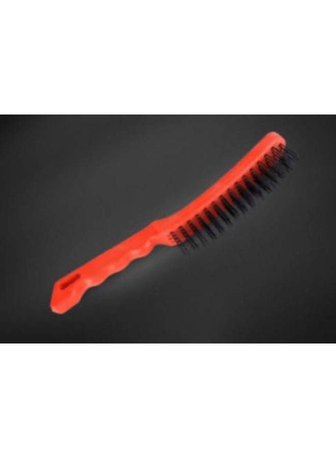 Emerald Steel Wire Brush with PVC Handle 250g | Heavy Duty Rust & Paint Removal Brush | Strong Metal Bristles Cleaning Tool for Workshop, Garage & Home Use - Image 3