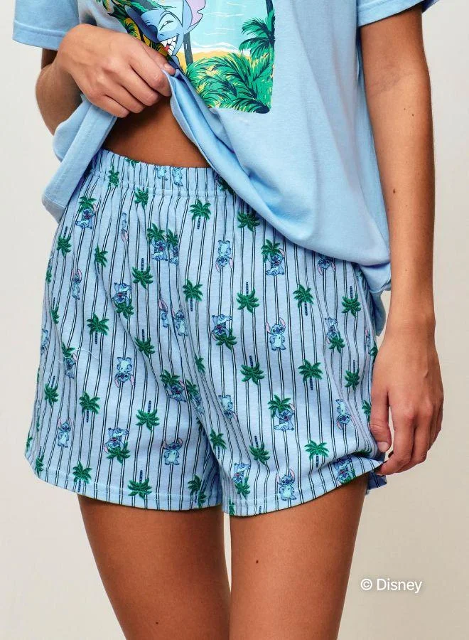 UNDIZ Set of Stitch printed t-shirt and shorts