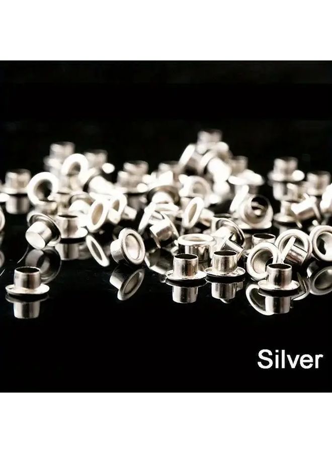 100 Pcs Gun Black 2mm Brass Eyelet Grommet Round Rings For Leather Craft Shoe Bag Clothing Belt Repair - Image 3