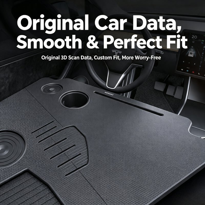 Folding Car Desk Tray for Tesla Model Y/3 - Image 4