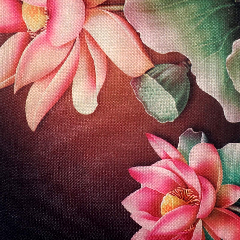 Kuber Industries Flower Design Cotton 2 Pieces Bolster Cover Set (Brown) - Image 4