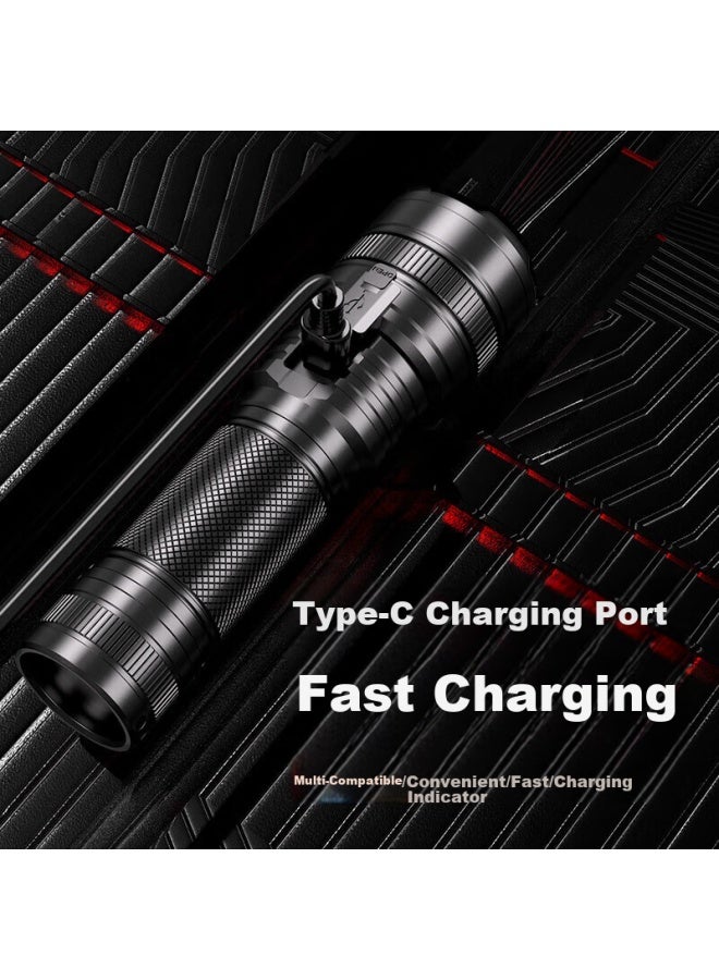 SupFire Flashlight, High Brightness, Zoomable, Long-Range, Ultra-Bright, Long-Lasting, Military-Grade, Outdoor, Cycling-Specific Light, Sky-Piercing, 2000 Lumens - Image 5