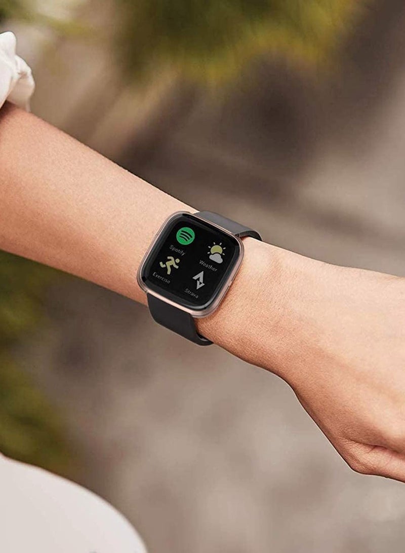 Screen Protector Case, Fit for Versa 2 Case, Ultra-Thin Slim Soft TPU Protective Case All-Around Full Cover Bumper Shell for Versa 2 Smart Watch 3 Pack - Image 4