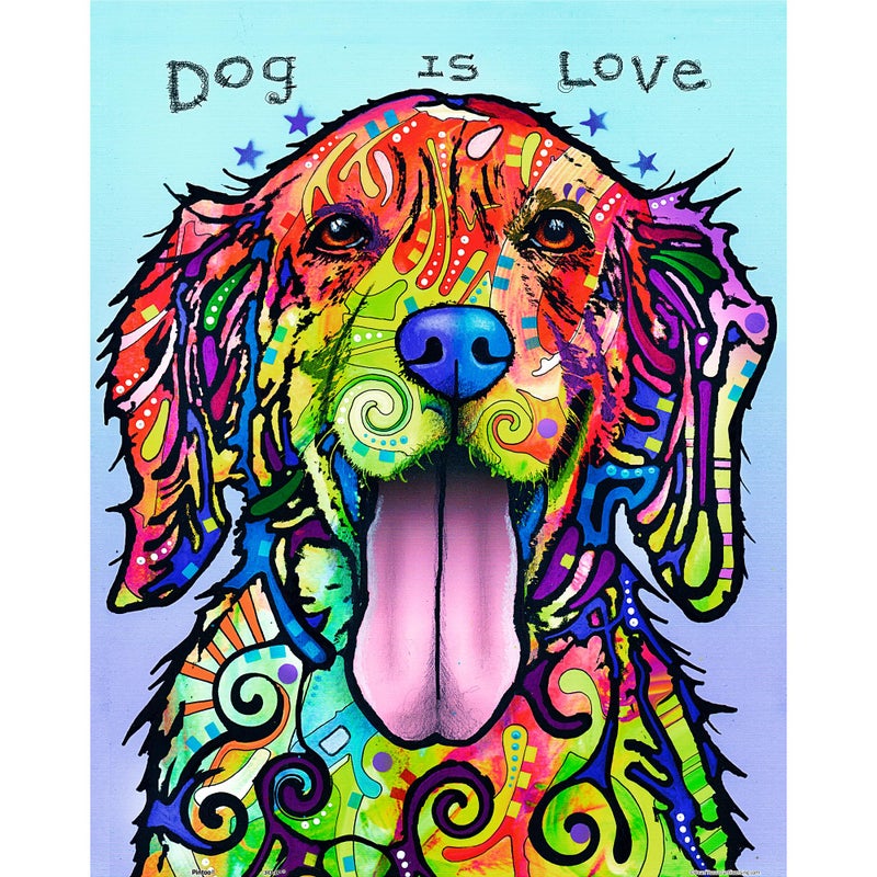 Pintoo Jigsaw Puzzles 500 Piece for Adults - Dean Russo - Dog is Love Beautiful Plastic Puzzle for Home Decor Zero Dust Easy Storage [H2039] - Image 1