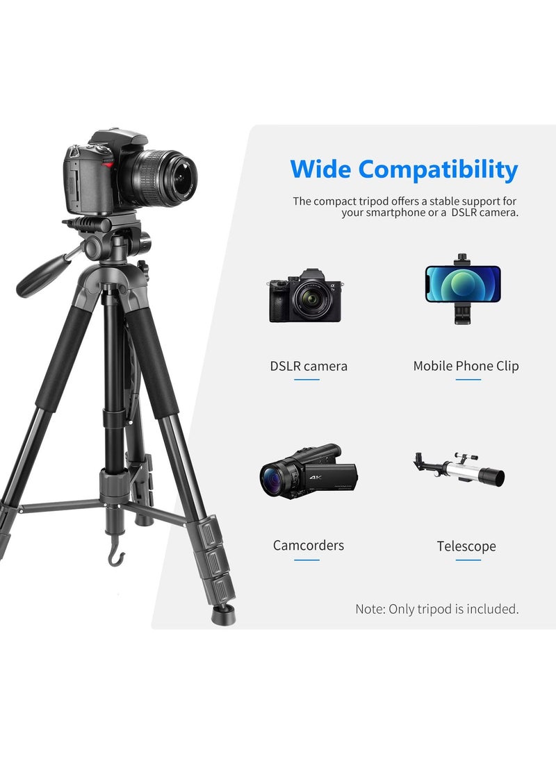 POLAM-FOTO - Portable Aluminum Alloy Camera 2-in-1 Tripod Monopod Max 177cm with Carrying Bag for Phone/DSLR/DV Video/Camcorder - Image 1