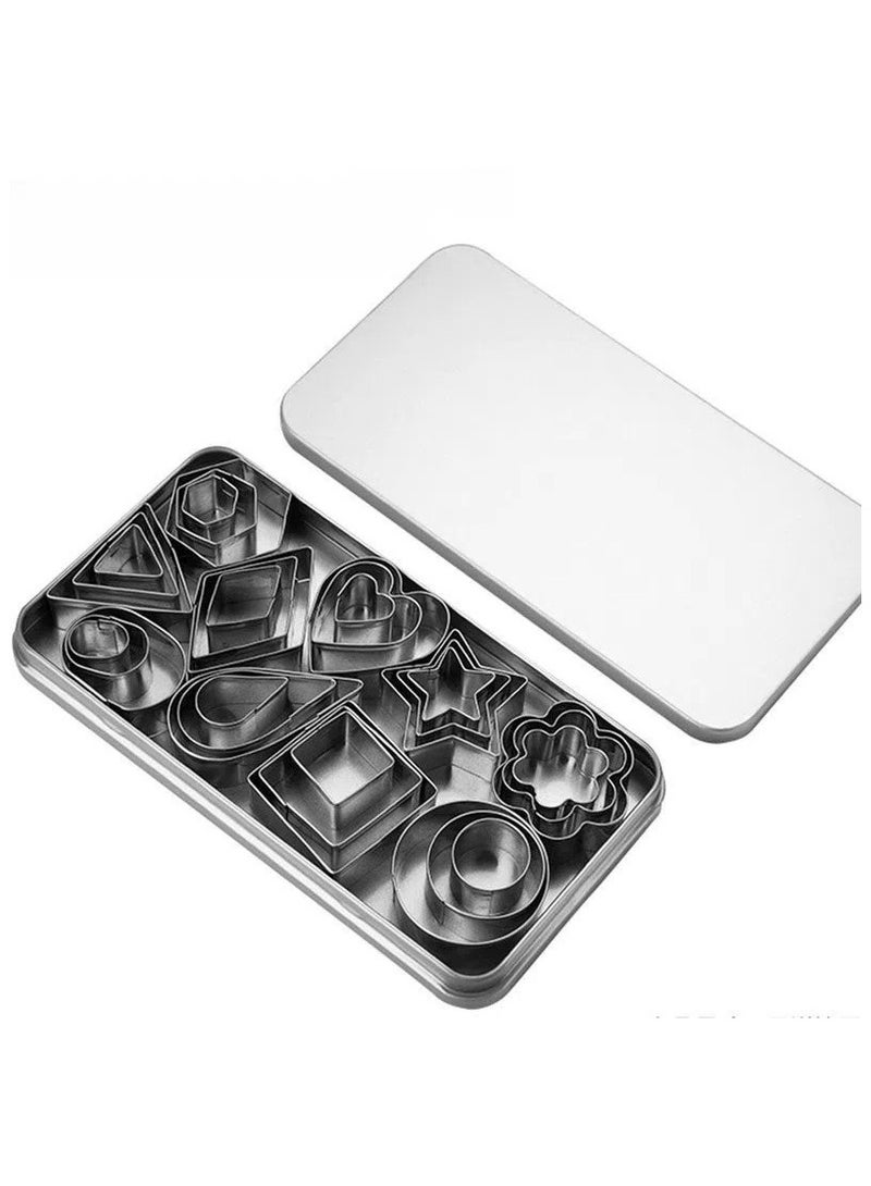 general Stainless steel biscuit mould 30 piece set love pentagram water drop cookie fondant fruit cutting die baking - Image 1