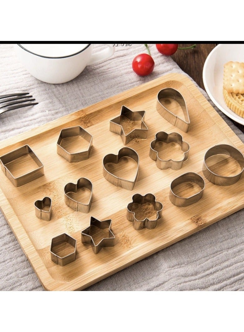 general Stainless steel biscuit mould 30 piece set love pentagram water drop cookie fondant fruit cutting die baking - Image 2