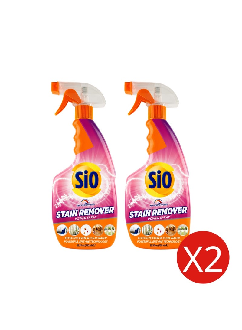 SIO Fabric Stain Remover Spray 750 ml Pack of 2 | Pre-Wash Cleaner for Clothes and Fabrics - Image 1