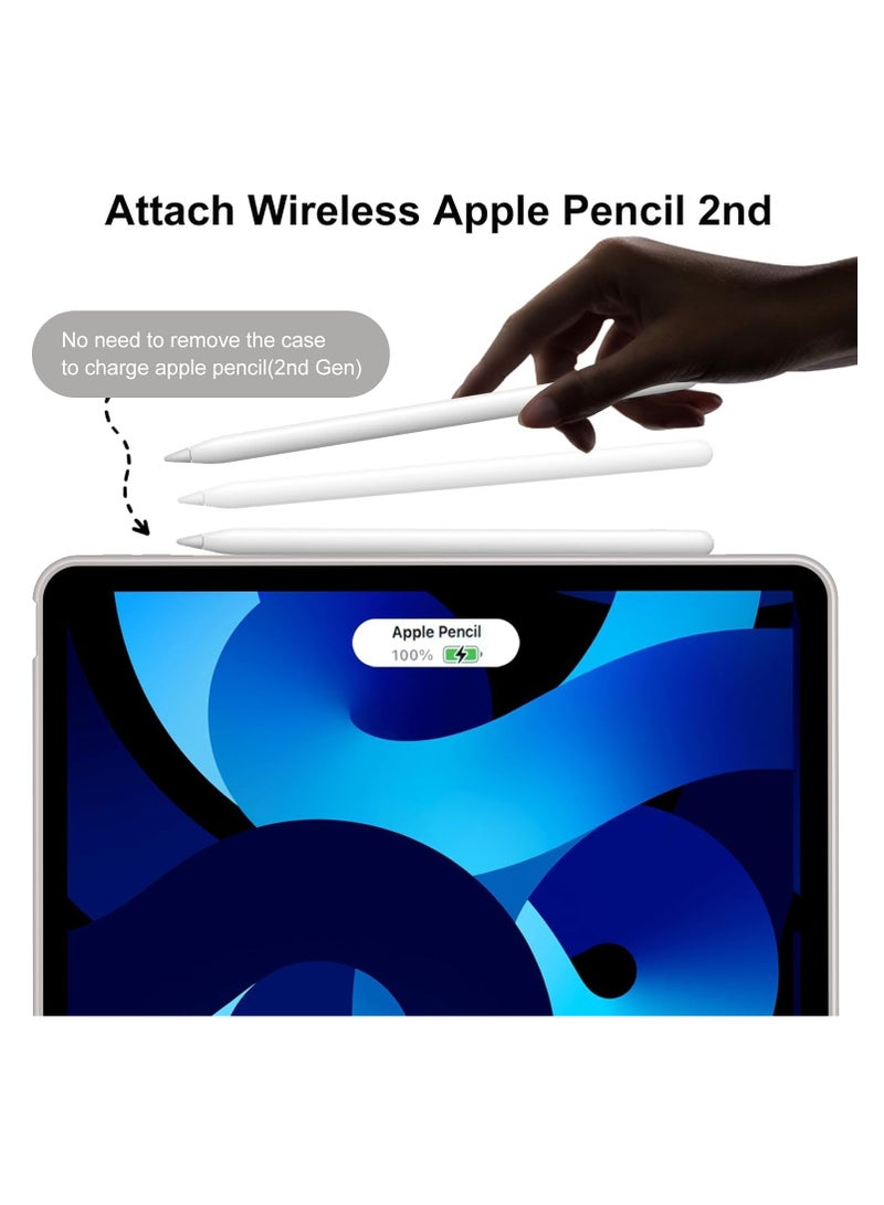 TIGER Case for iPad Air 11 Inch M2 (2024) & iPad Air 5th/4th Gen (10.9 Inch, 2022/2020) – Lightweight Soft TPU Back Protective Case with Auto Sleep/Wake Function & Smart Folio Cover – Thin, Slim Design for Maximum Protection (Grey, 10.9) - Image 3