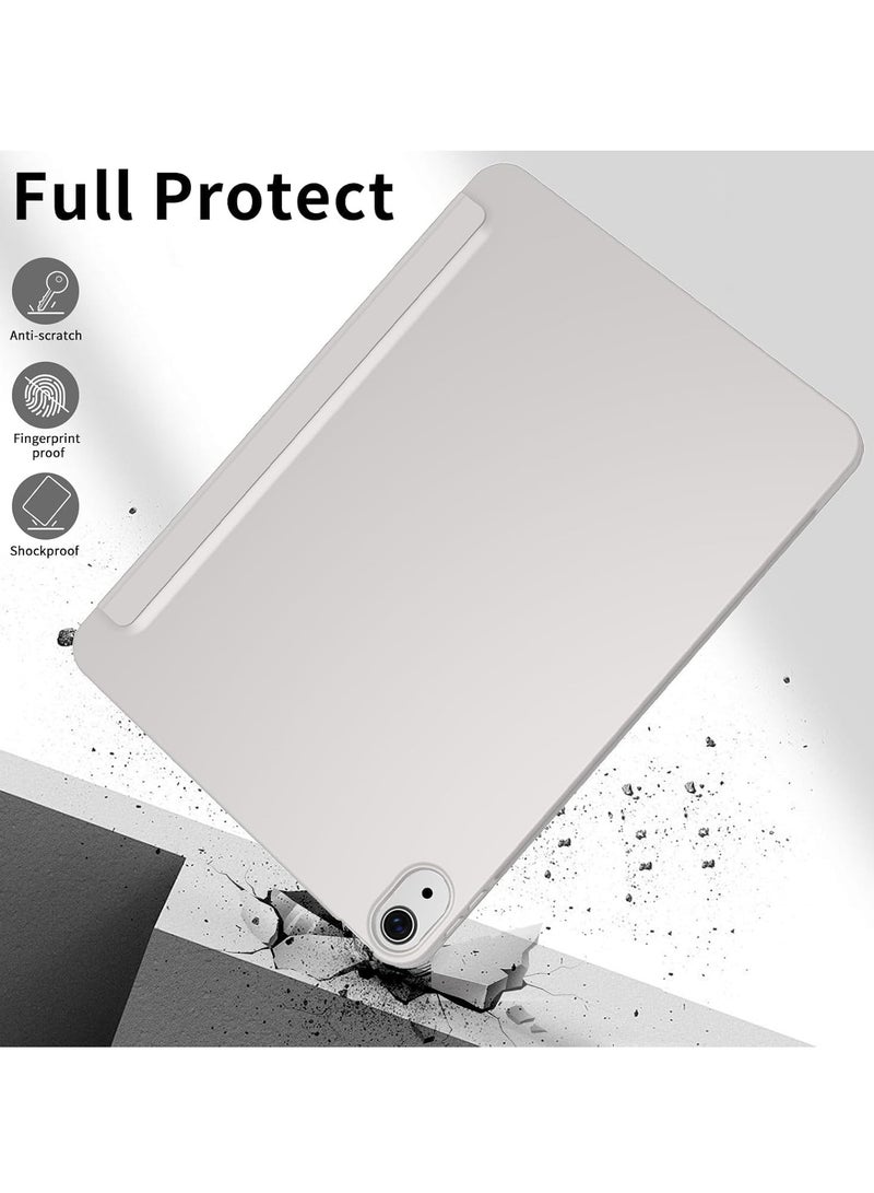 TIGER Case for iPad Air 11 Inch M2 (2024) & iPad Air 5th/4th Gen (10.9 Inch, 2022/2020) – Lightweight Soft TPU Back Protective Case with Auto Sleep/Wake Function & Smart Folio Cover – Thin, Slim Design for Maximum Protection (Grey, 10.9) - Image 5