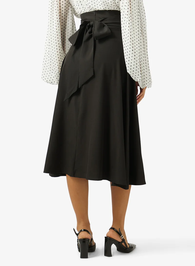 Khizana  A-line Skirt With Waist Tie Detail for Women | Best Price UAE