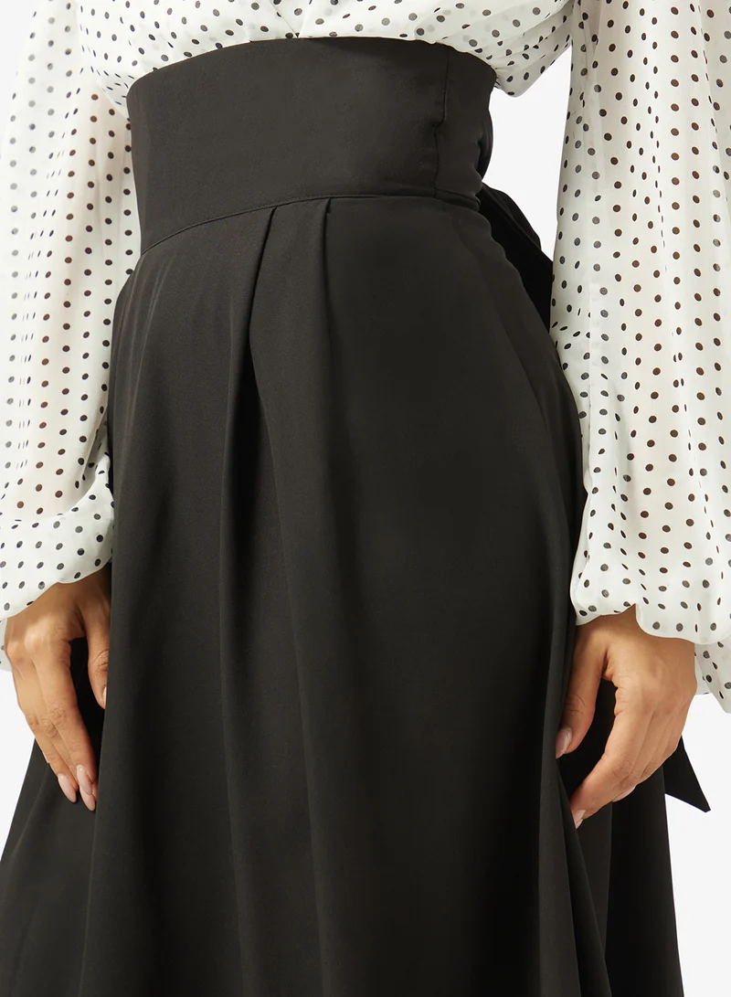 Khizana  A-line Skirt With Waist Tie Detail for Women | Best Price UAE