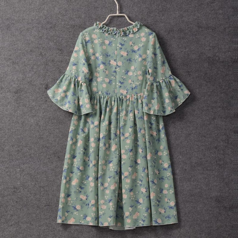 GRACEART Colonial Girls Dress Pioneer Costume Prairie Pilgrim Dress Kids (Color-01, 8) - Image 5