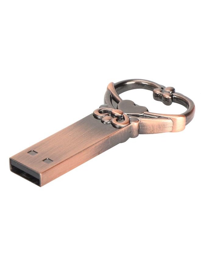 Thoraya - USB Flash Memory Stick High Speed Flash Drive Flash Drive Thumb Drive Retro Heart Key Shape Memory Stick Gift 2GB - Image 1