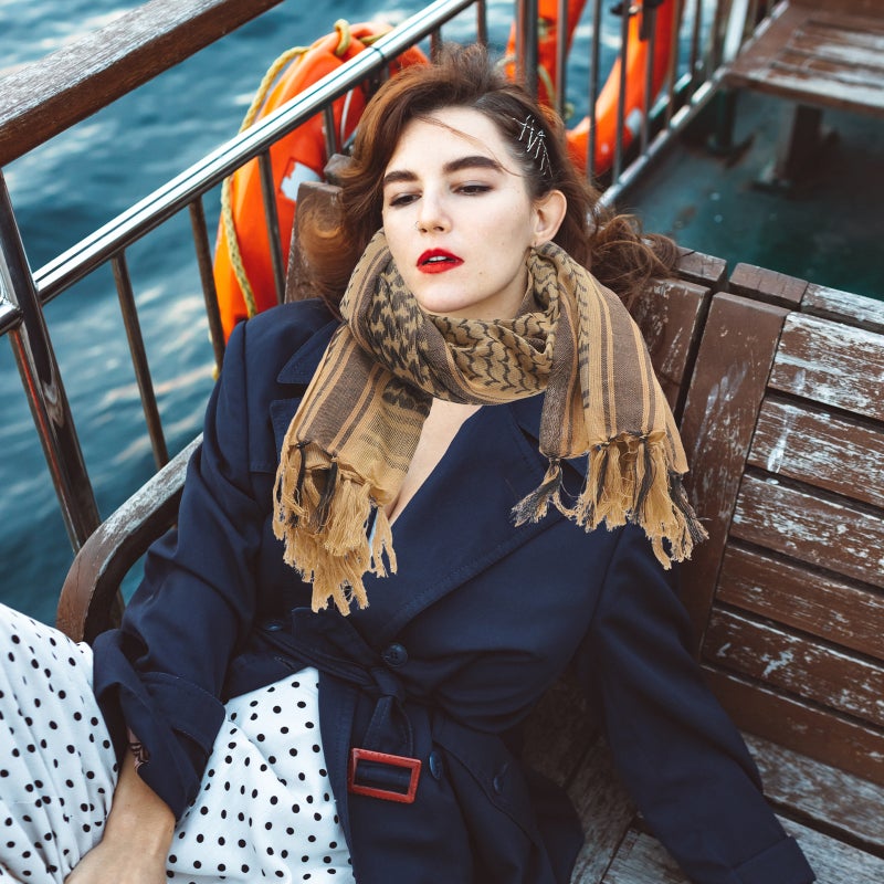 🌱 وشاح قطني دافئ ومريح للنشاطات الخارجية في الشتاء - Image 4