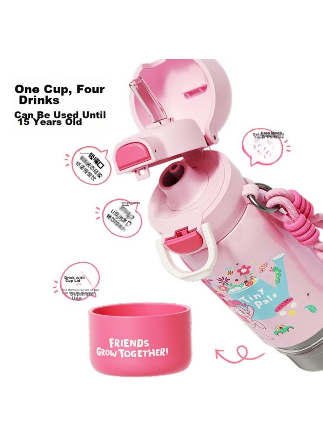 Germ Little My Little Pony Children's Insulated Cup, Girls' Water Bottle With Straw, Large Capacity Student Cup, 500ml Garden Blue - Image 1