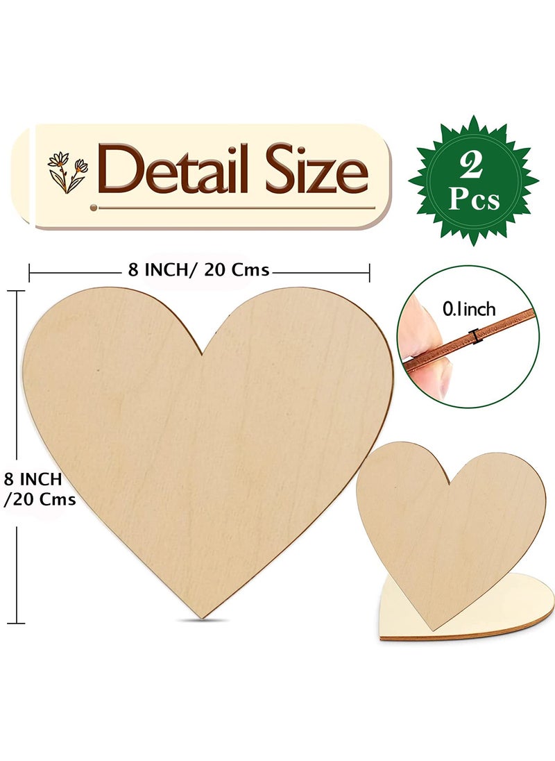 Eduway Eduway A2 Heart MDF Board Wood Sheet for Craft Art 8x8 Inch 4mm Thick Pack of 2 Premium Pine Cardboard for Artists Art and Craft Students Hard Cutout in Small and Large Sizes 20x20cms  - Image 2