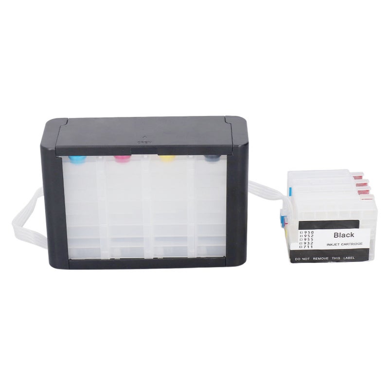 دبابة حبر طابعة إعادة ملء بألوان 4 مع شريحة دائمة لا تسرب دبابة إمداد حبر مستمرة لـ HP 954 - Image 2