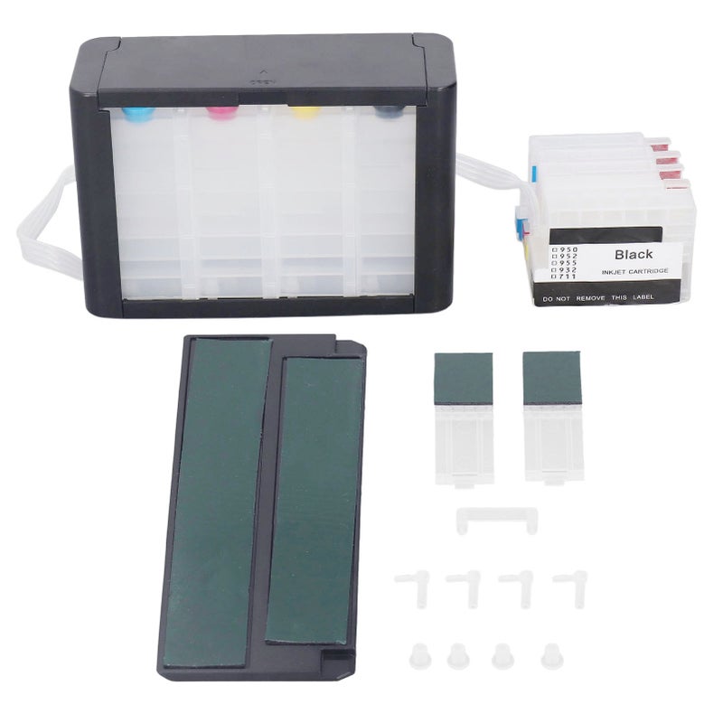 دبابة حبر طابعة إعادة ملء بألوان 4 مع شريحة دائمة لا تسرب دبابة إمداد حبر مستمرة لـ HP 954 - Image 1