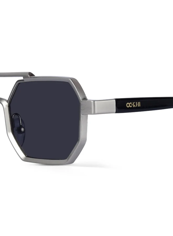 Woggles UV- Protected Grey Hexagonal Sunglasses