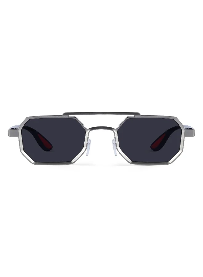 Woggles UV- Protected Grey Hexagonal Sunglasses