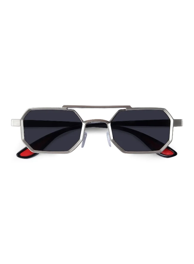 Woggles UV- Protected Grey Hexagonal Sunglasses