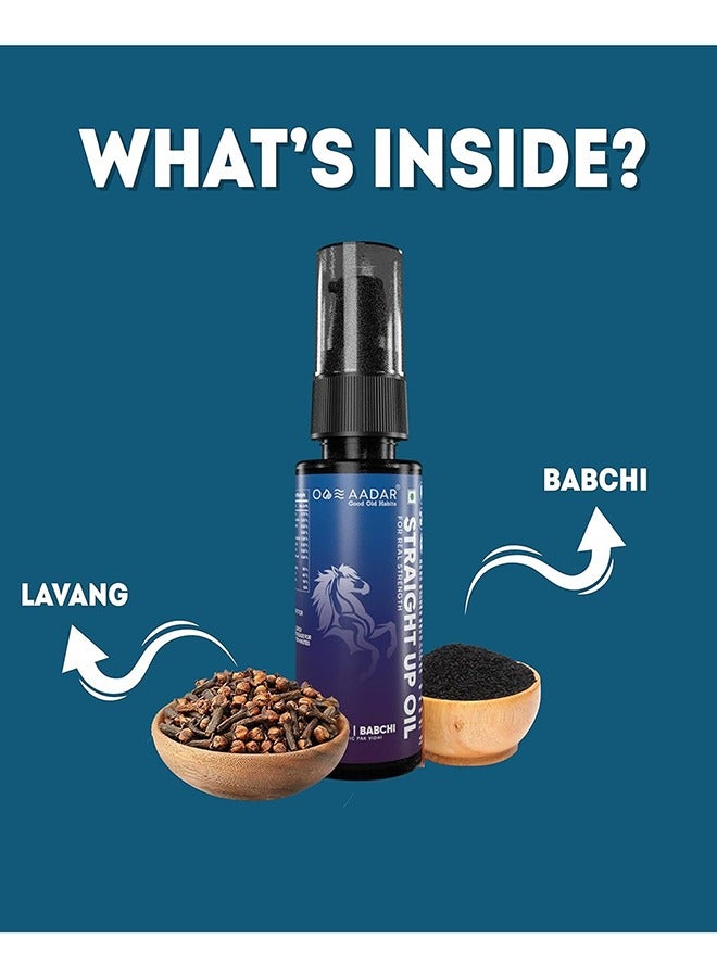 AADAR STRAIGHT UP Oil | Modern Ayurvedic Solution with 10 herbs | Increase Power and Energy | Shilajit & Musli (30 ml) (pack of 2) - Image 2