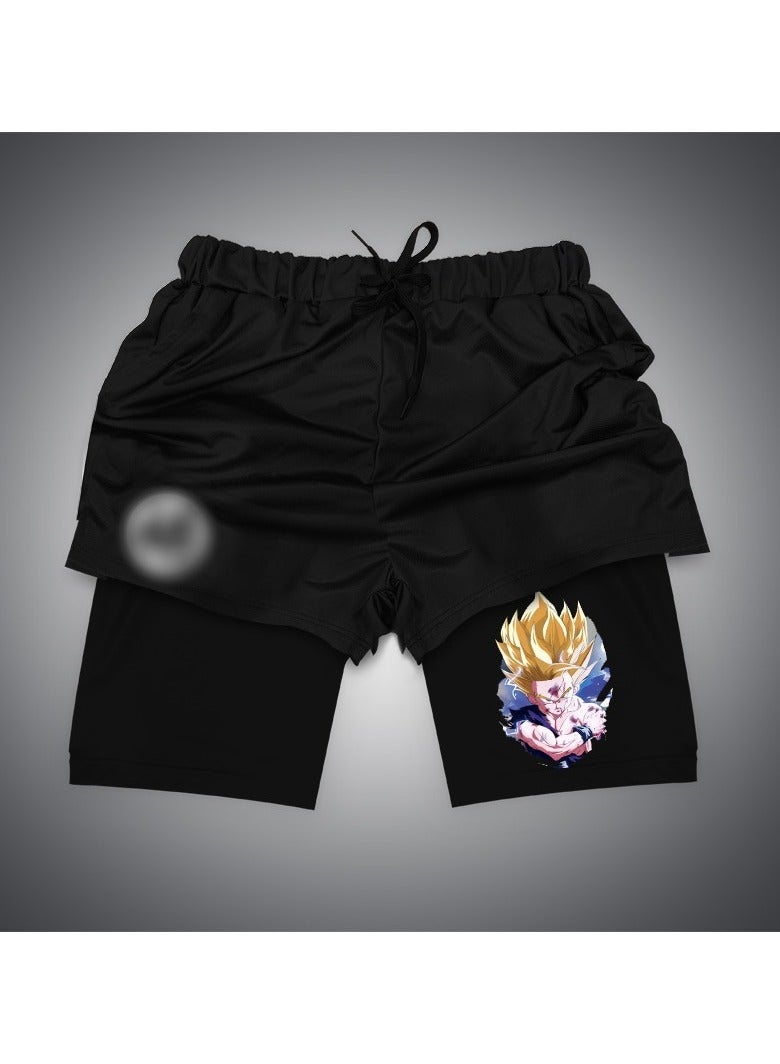 KUYING New Dragon Ball Printed Casual Loose Beach Pants  - Image 1