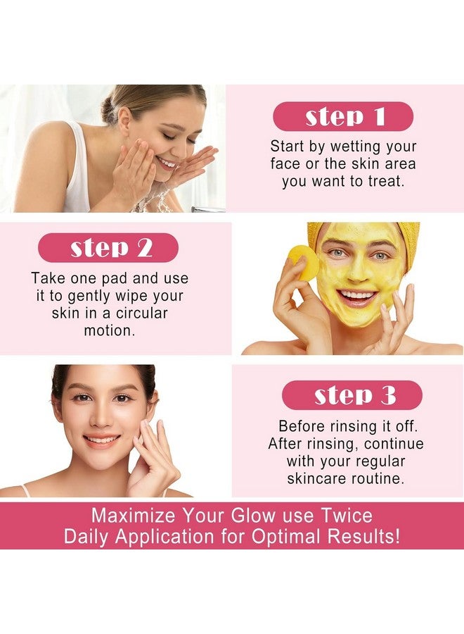 GALV Turmeric and Kojic Acid Face Cleansing Pads Dark Spots, Skin Brightening, and Acne Prevention with | Vitamin C, Retinol, and Chamomile Hydrolat | For Men & Women | All Skin Types (pack 1/60 pic) - Image 2