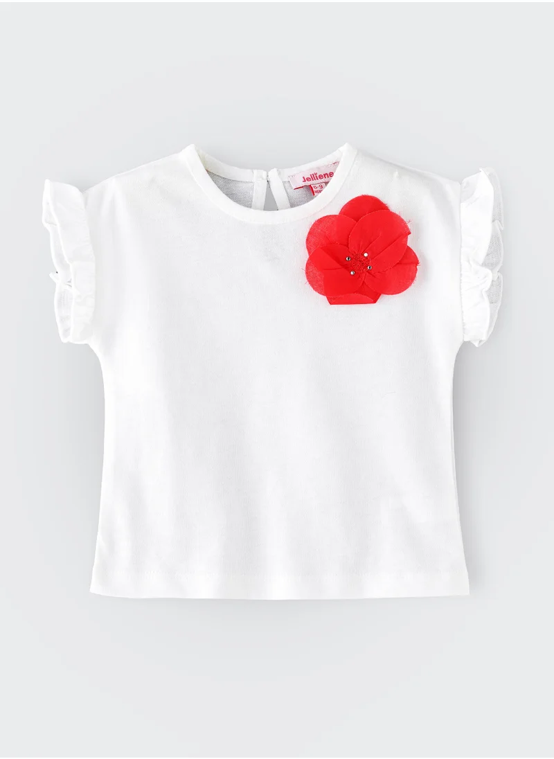 جيلين Knitted top with print in front