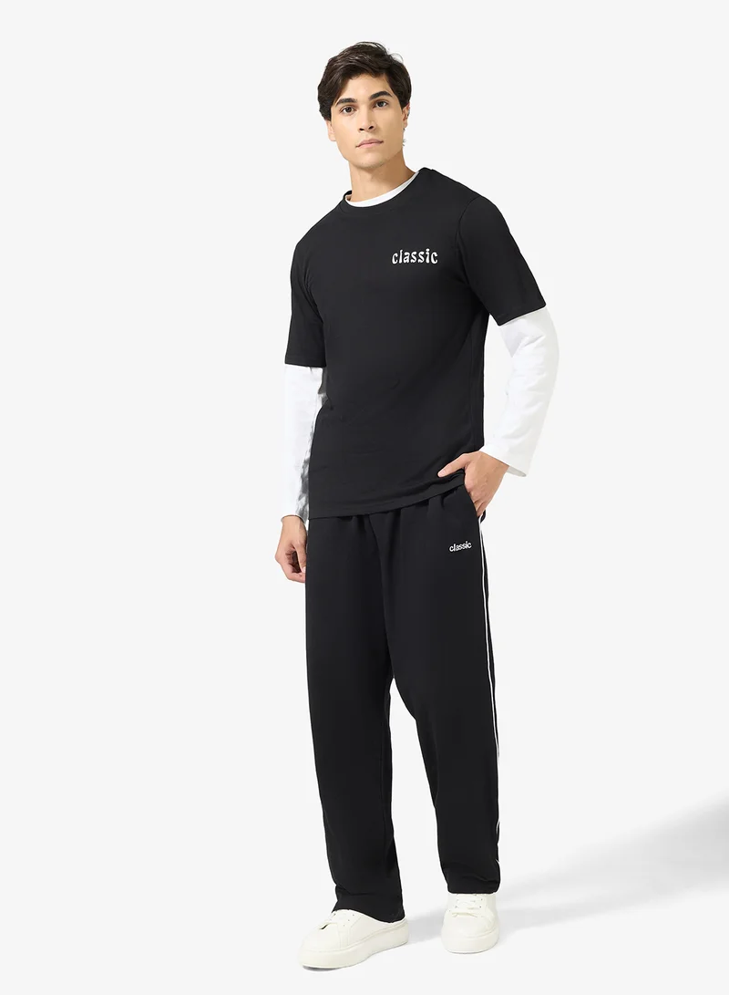 Seventy Five Side Panel Embroided Joggers