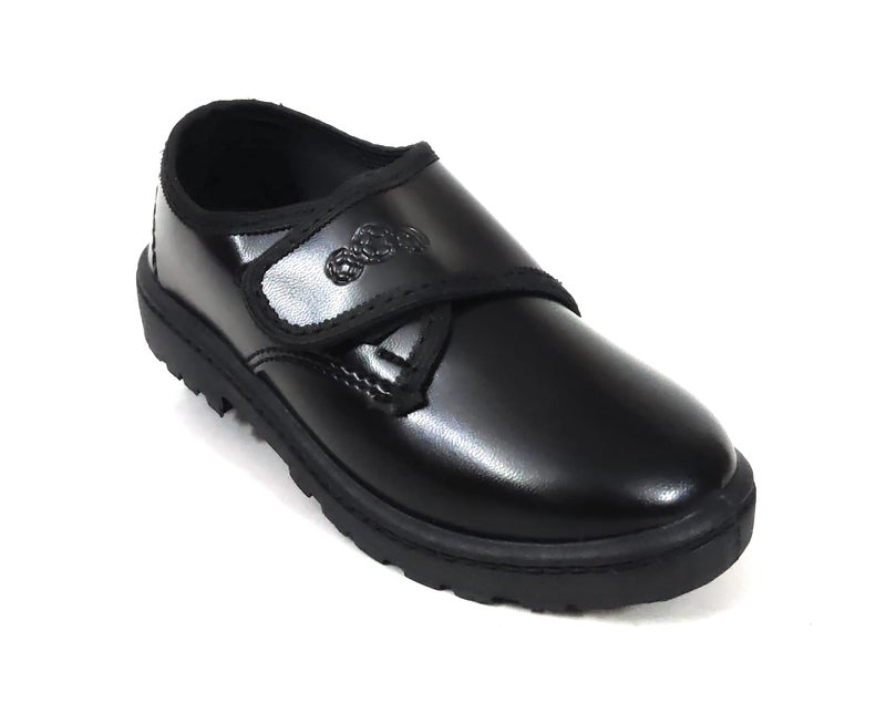 Coolz Boys Black Formal Uniform School Shoes Derby (V) (Black, 8) - Image 1