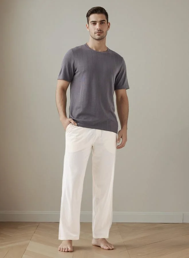 سبلاش فيڤ Men Cotton Textured Nightwear Set