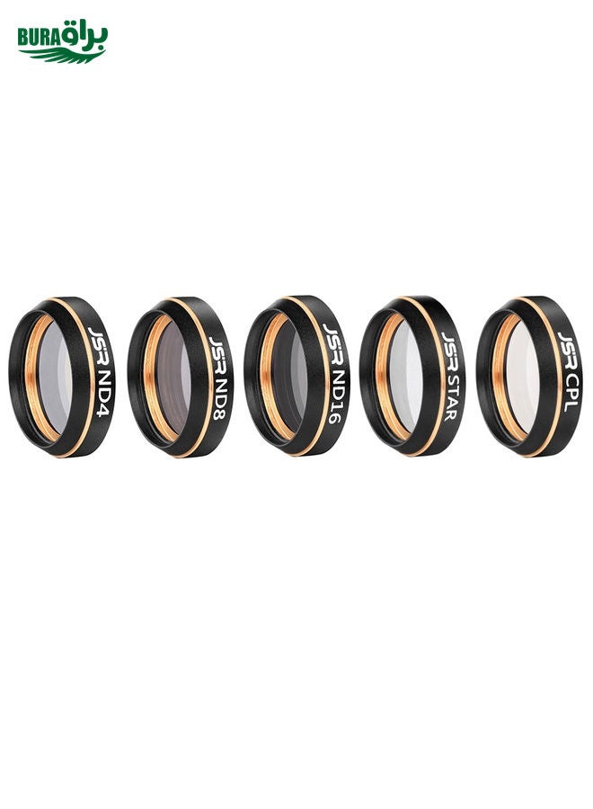 BURAQ 5 in 1 HD Drone Star Effect + ND4 + ND8 + ND16 + CPL Lens Filter Kits for DJI MAVIC Air  - Image 2