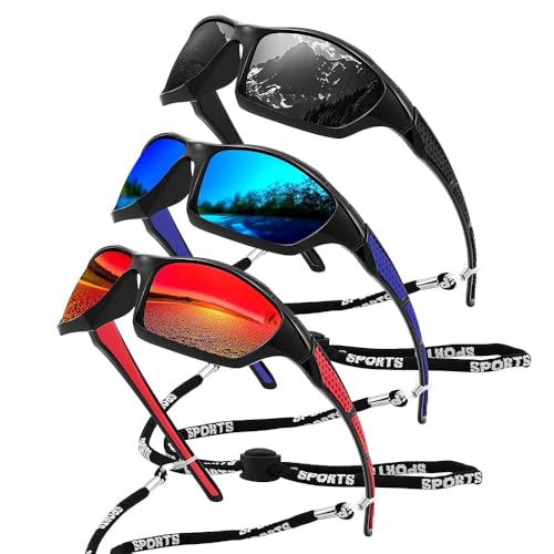Karsaer 3PACK Sport Polarized Sunglasses for Men Stylish Women Cycling Running Baseball Sun Glasses E1369 - Image 1