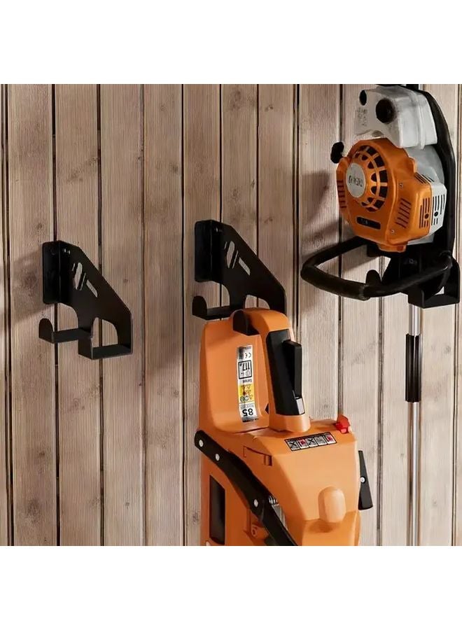 2PCS Black Heavy Duty Electric Saw Wall Mount Bracket Durable Metal Garage Storage Organizer - Image 5