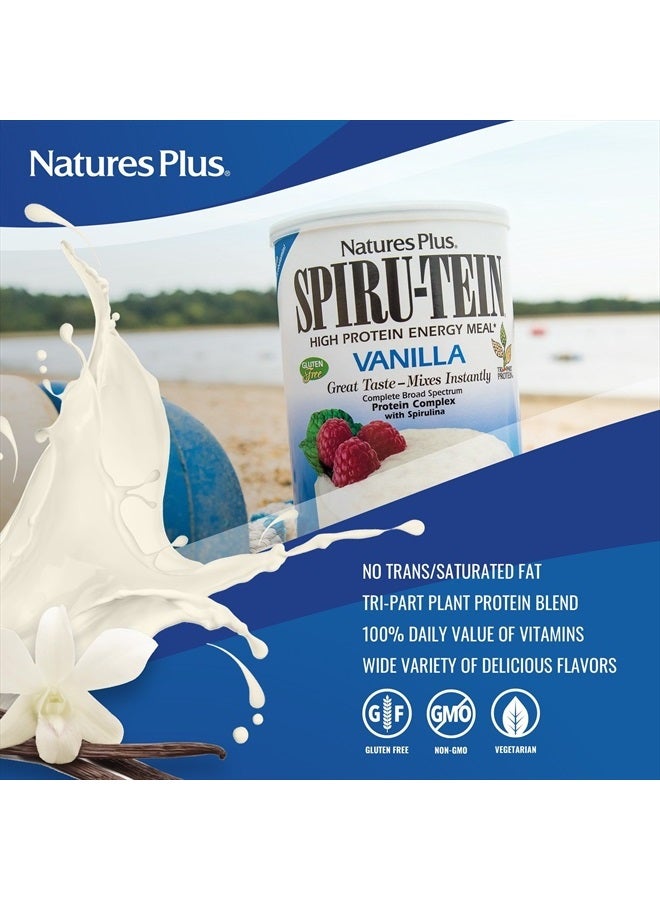 Natures Plus NaturesPlus SPIRU-TEIN Shake - Vanilla - 8 Single Serving Packets, Spirulina Protein Powder - Plant Based Meal Replacement, Vitamins & Minerals For Energy - Vegetarian, Gluten-Free - 8 Total Servings - Image 2