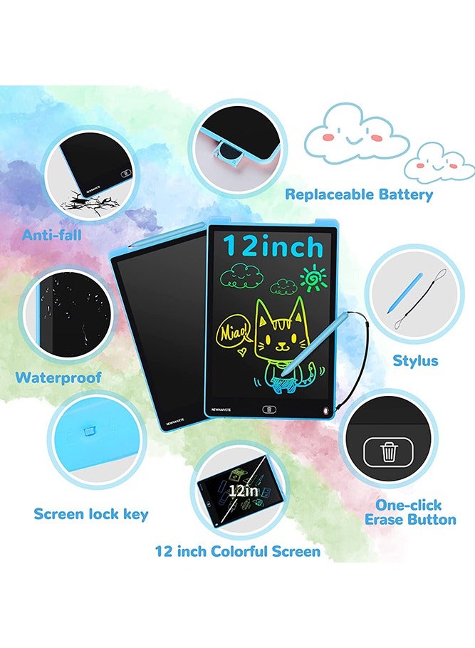 12 inch Colorful Screen Doodle Board LCD Writing Tablet Erasable Electronic Drawing Tablet Writing Pads for Age 3 4 5 6 7 8 Years Old Girls Boys Kids Toddlers  - Image 3