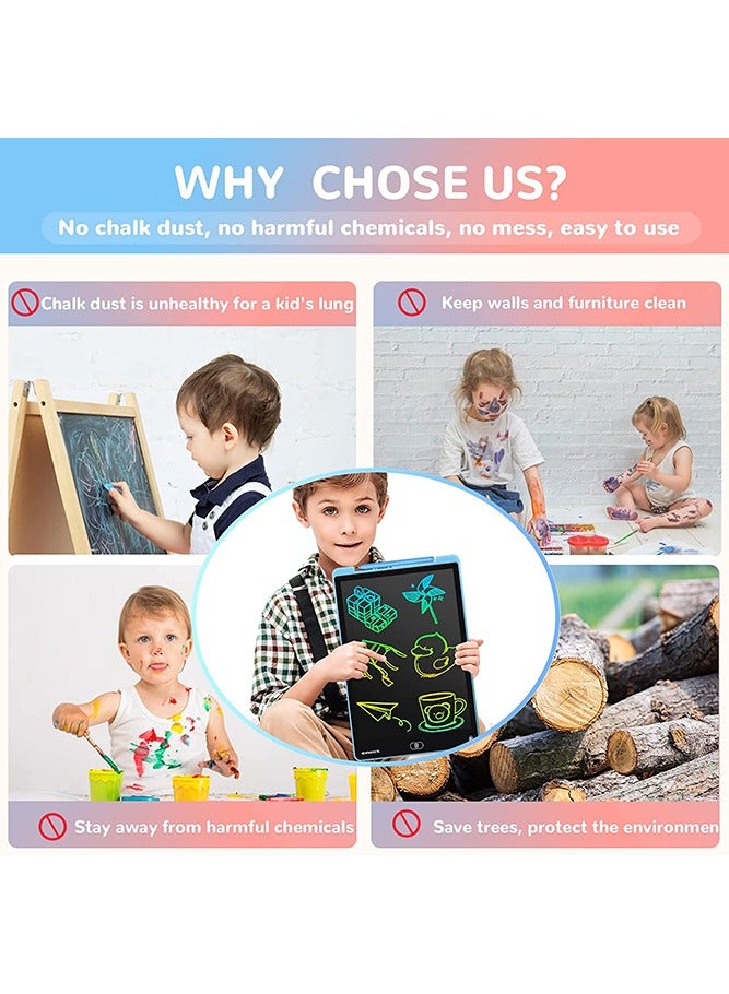 12 inch Colorful Screen Doodle Board LCD Writing Tablet Erasable Electronic Drawing Tablet Writing Pads for Age 3 4 5 6 7 8 Years Old Girls Boys Kids Toddlers  - Image 5