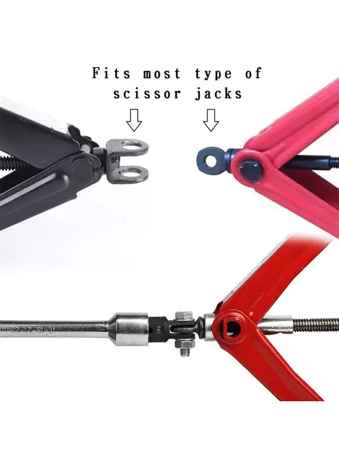 Black Scissor Jack Adapter For 1 2 Inch Drive Impact Wrench And Standard Sockets - Image 5