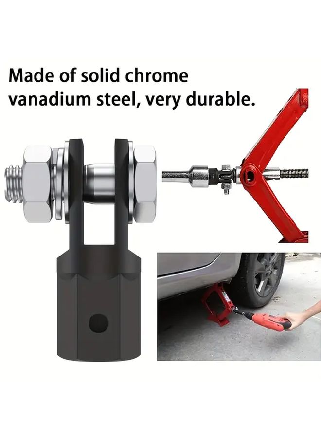 Black Scissor Jack Adapter For 1 2 Inch Drive Impact Wrench And Standard Sockets - Image 3