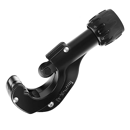 Flexzion Tube Cutter, Heavy Duty Tubing Pipe Cutter, 1/8 to 1-3/8 inch Cutting Diameter w/Reamer, Ideal for Cutting Copper, Aluminum, Brass, Steel, Plastic and More - Image 1
