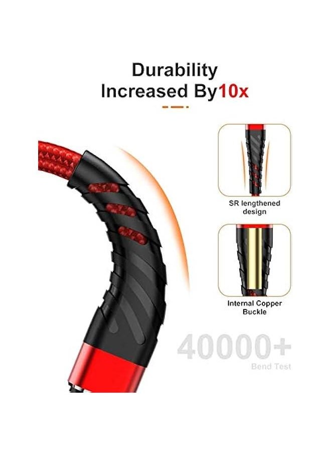 Arabest - Apple MFi Certified 6ft iPhone Charger Lightning Cable, 2 Pack Durable Braided Nylon Metal Connector Charging Cord for iPhone X/XS Max/XR/8 Plus/7/6/5/SE, iPad - Image 1