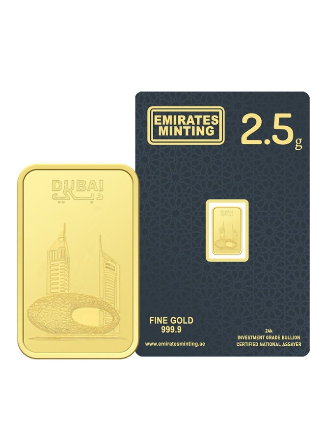 الإمارات مينتنج الإمارات مينتينج سبيكة ذهب 2.5 جرام - تصميم متحف المستقبل - نقاء 999.9  - Image 2