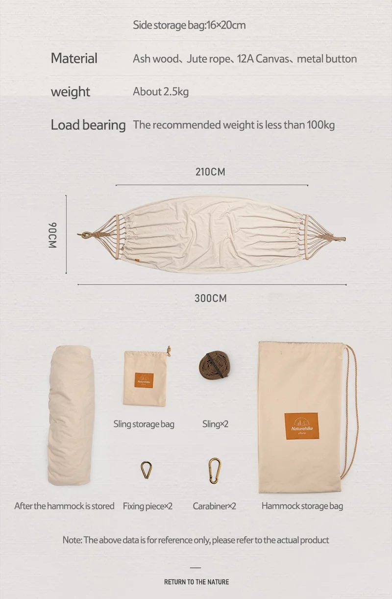 ناتشرهايك Beige Canvas Hammock