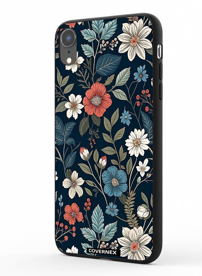 Covernex Apple iPhone XR Protective Case Cover Printed Featuring Deep Forest Botanical and Wildflower - Image 1
