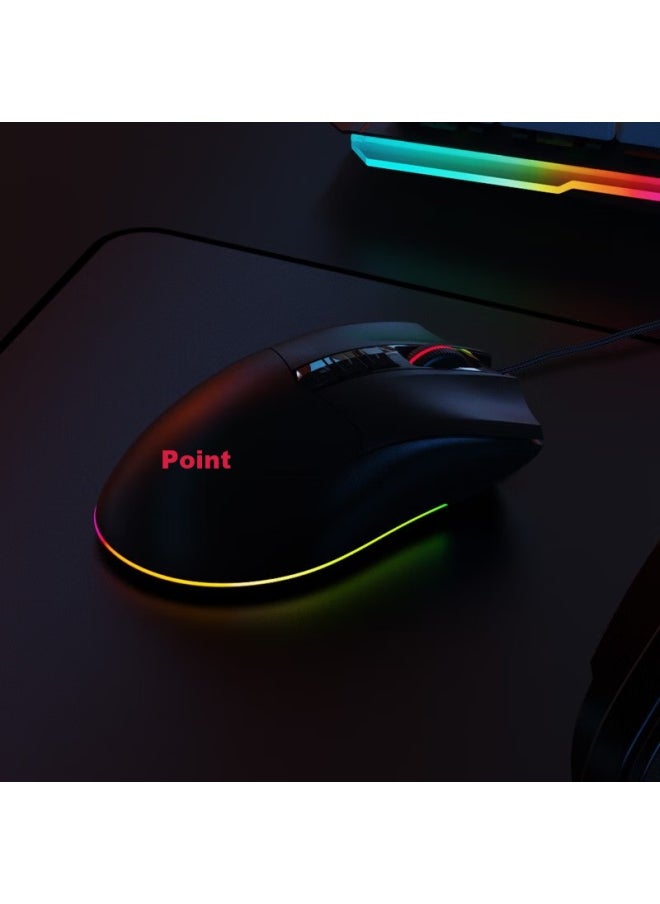 A4TECH A4tech Es9 Blood Hand Phantom Gaming Mouse Wired, Macro Programming Mechanical Laptop Desktop Computer Pubg Cf League Of Legends Large Hand Mouse, Matte Black  - Image 2