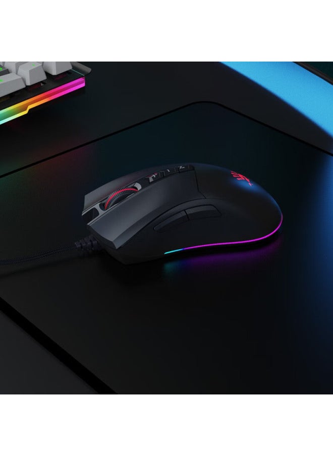 A4TECH A4tech Es9 Blood Hand Phantom Gaming Mouse Wired, Macro Programming Mechanical Laptop Desktop Computer Pubg Cf League Of Legends Large Hand Mouse, Matte Black  - Image 3