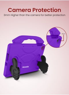Moxedo Moxedo Shockproof Protective Case Cover Lightweight Convertible Handle Kickstand for Kids Compatible for Huawei Matepad T10 9.7 inch / T10s 10.1 inch 2021 - Purple  - Image 2